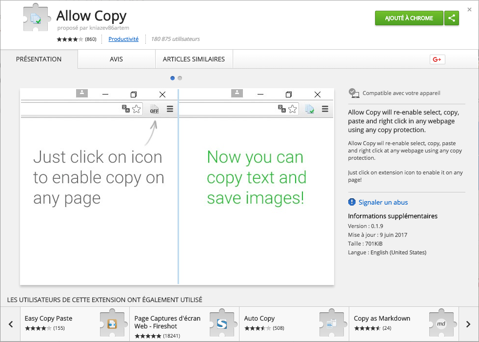 Allow Copy