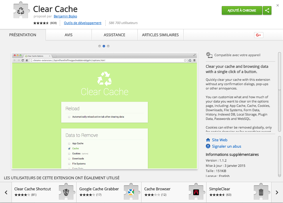 Clear Cache
